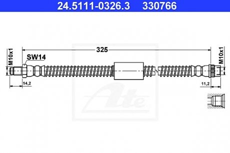 Тормозной шланг ATE 24.5111-0326.3