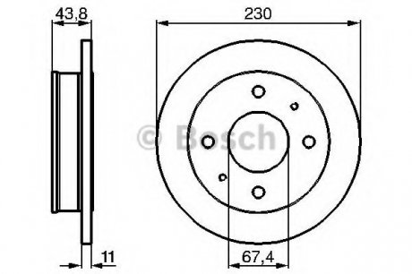 Тормозной диск BOSCH 0 986 478 727