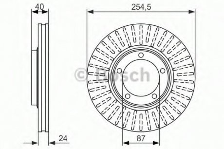 Тормозной диск BOSCH 0 986 479 596