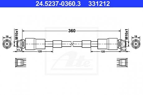 Тормозной шланг ATE 24.5237-0360.3