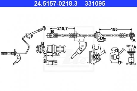 Тормозной шланг ATE 24.5157-0218.3