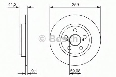 Тормозной диск BOSCH 0 986 479 766 (фото 1)