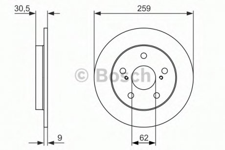 Тормозной диск BOSCH 0 986 479 765