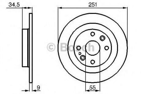 Тормозной диск BOSCH 0 986 478 701