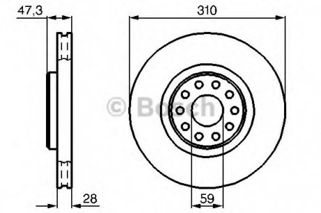 Тормозной диск BOSCH 0 986 478 669