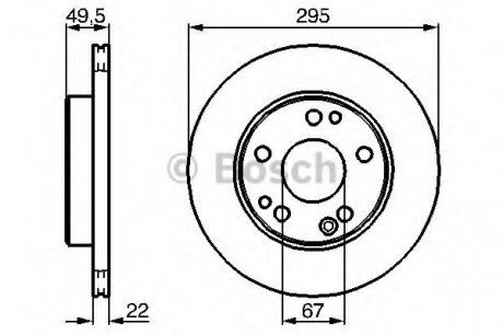 Тормозной диск BOSCH 0 986 478 525