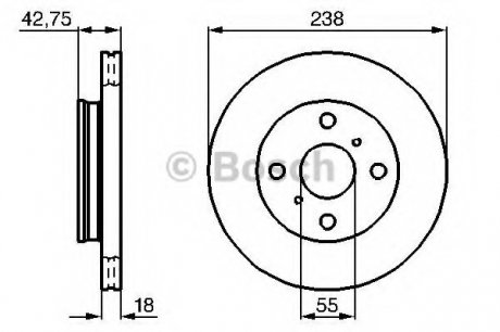 Тормозной диск BOSCH 0 986 478 438