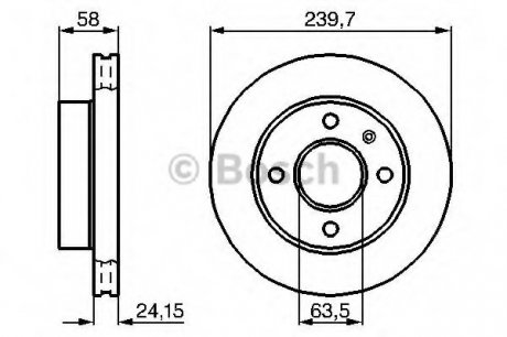 Тормозной диск BOSCH 0 986 478 148