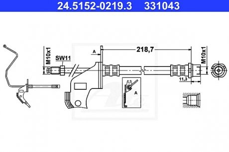 Тормозной шланг ATE 24.5152-0219.3