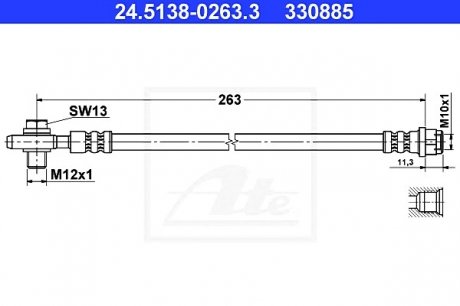 Тормозной шланг ATE 24.5138-0263.3