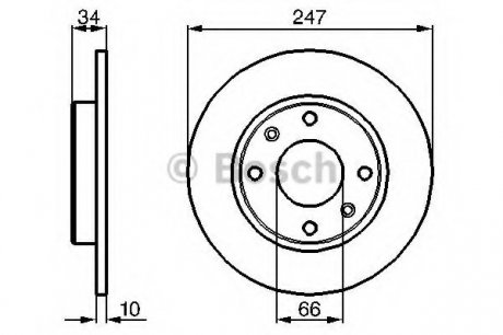 Тормозной диск BOSCH 0 986 479 C54