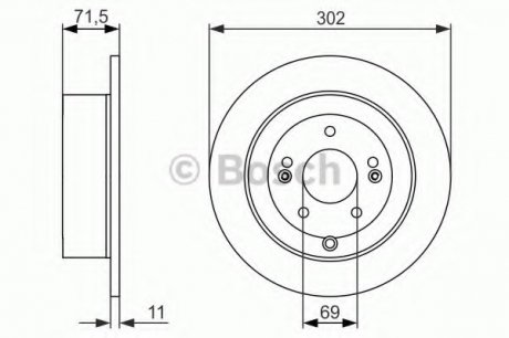 Тормозной диск BOSCH 0 986 479 C15