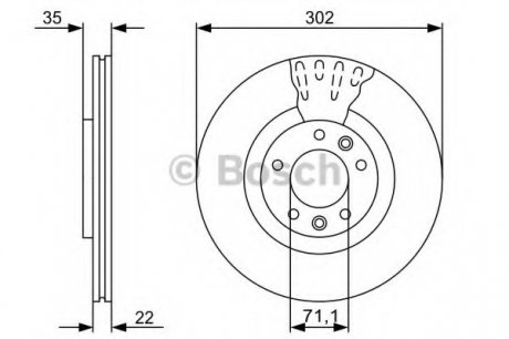 Тормозной диск BOSCH 0 986 479 500