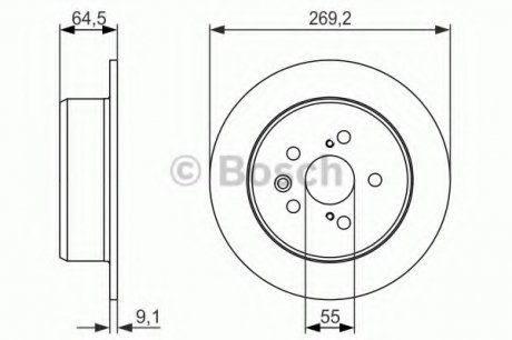 Тормозной диск BOSCH 0 986 479 336