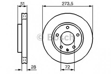 Тормозной диск BOSCH 0 986 479 016