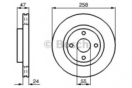 Тормозной диск BOSCH 0 986 478 989