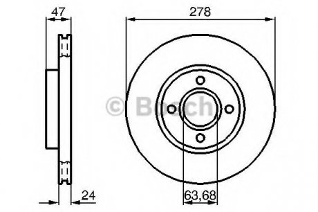 Тормозной диск BOSCH 0 986 478 427