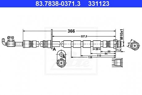 Тормозной шланг ATE 83.7838-0371.3