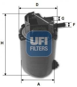 Топливный фильтр UFI UFI Filters 24.095.00