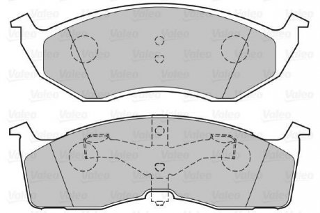 Гальмівні колодки дискові CHRYSLER Vision/Voyager 2,0-3,8 F 93-01 Valeo 301556