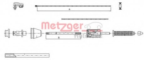 Трос акселератора METZGER 10.0383 (фото 1)