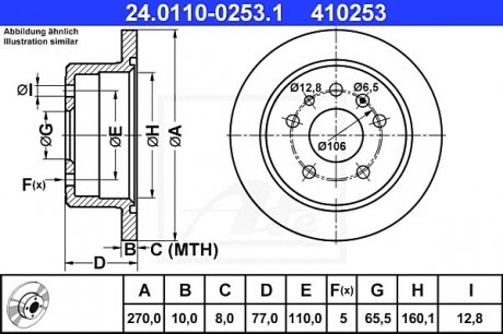 Тормозной диск ATE 24.0110-0253.1