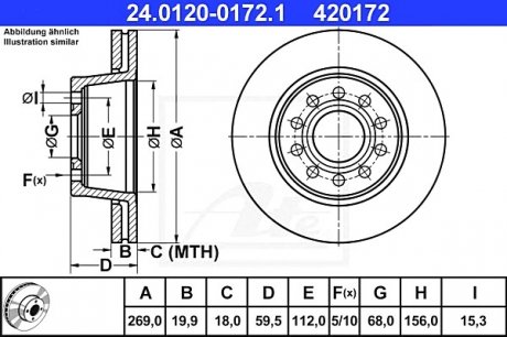 Тормозной диск ATE 24.0120-0172.1