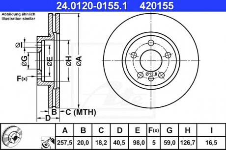 Тормозной диск ATE 24.0120-0155.1