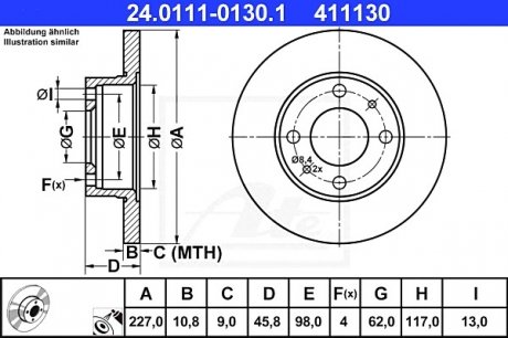 Тормозной диск ATE 24.0111-0130.1