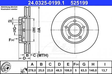 Тормозной диск ATE 24.0325-0199.1