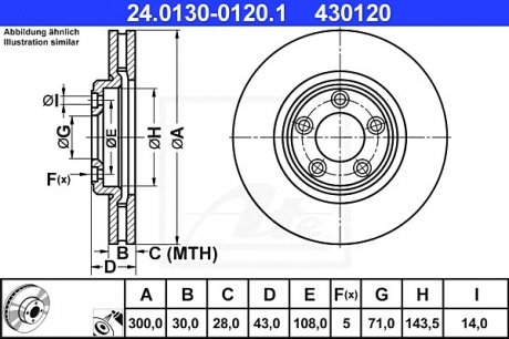 Тормозной диск ATE 24.0130-0120.1