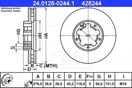 Тормозной диск ATE 24.0128-0244.1