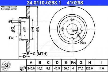 Тормозной диск ATE 24.0110-0268.1