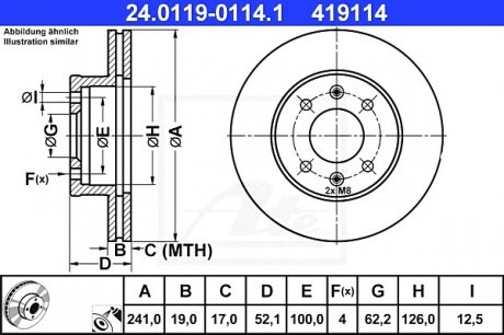 Тормозной диск ATE 24.0119-0114.1