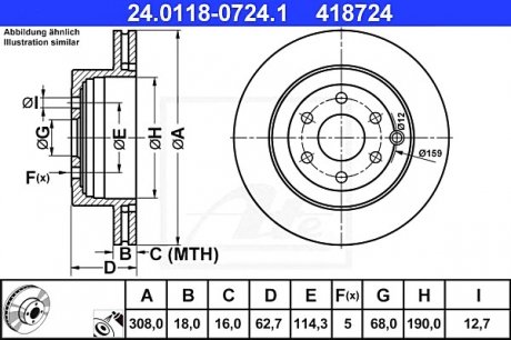 Тормозной диск ATE 24.0118-0724.1