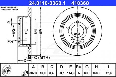 Тормозной диск ATE 24.0110-0360.1