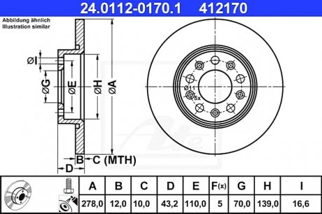 Тормозной диск ATE 24.0112-0170.1