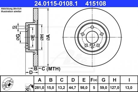 Тормозной диск ATE 24.0115-0108.1