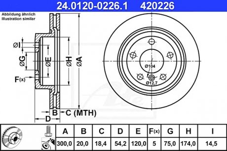 Тормозной диск ATE 24.0120-0226.1