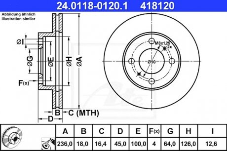 Тормозной диск ATE 24.0118-0120.1