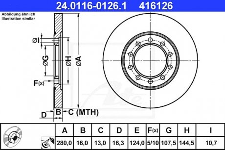Тормозной диск ATE 24.0116-0126.1 (фото 1)