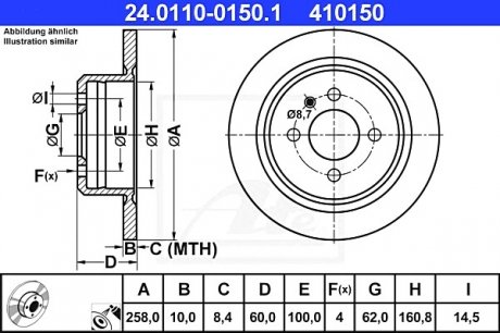 Тормозной диск ATE 24.0110-0150.1