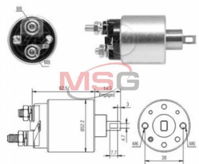 Реле втягуюче стартера ZM ZM3710