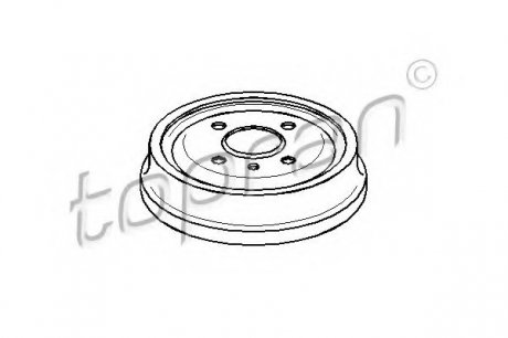Тормозной барабан TOPRAN 200 931