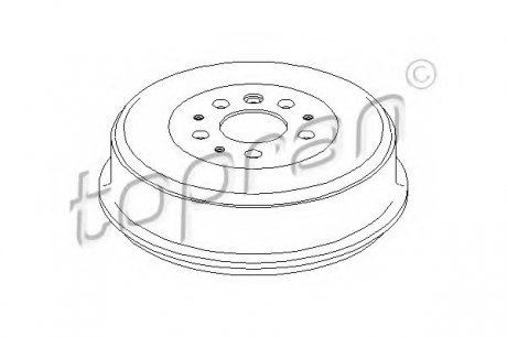 Тормозной барабан TOPRAN 104 083