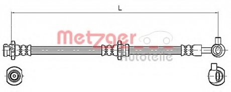 Тормозной шланг METZGER 4110132