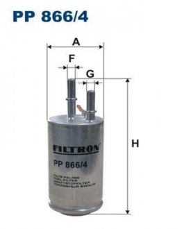 Паливний фільтр FILTRON WIX FILTERS PP866/4