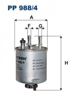 Топливный фильтр FILTRON WIX FILTERS PP988/4