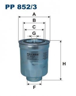 Топливный фильтр WIX FILTERS PP852/3 (фото 1)