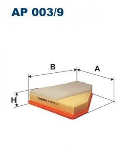 Воздушный фильтр FILTRON WIX FILTERS AP003/9